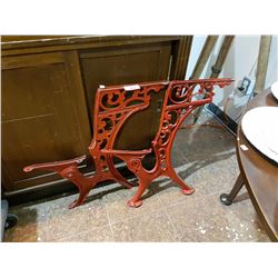 PAIR OF CAST IRON SCHOOL DESK LEGS