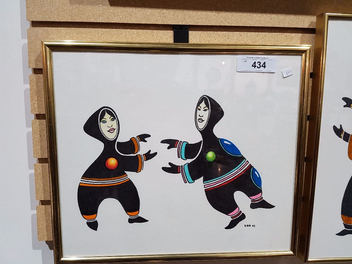ORIGINAL INUIT PAINTING SIGNED