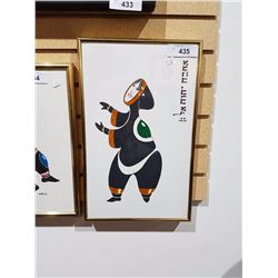 ORIGINAL INUIT PAINTING SIGNED