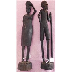 Pair of Ebony African Carvings