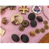 Image 8 : Collection of Civil War Medals & Buttons in Box
