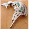 Image 5 : Mexican Sterling Silver & Abalone Swordfish Pin