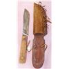 Image 2 : Old Powder Horn & Hunting Knife w/Sheath