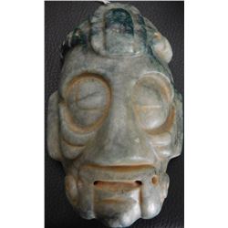 Mayan Jade Mask w/Helm COA