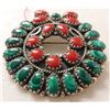 Image 2 : Malachite & Sterling Silver Pin or Pendant