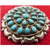 Image 2 : Zuni Sterling & Turquoise Pin or Pendant