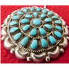 Image 3 : Zuni Sterling & Turquoise Pin or Pendant