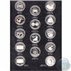 Image 2 : Franklin Mint: The Official American Space Flight Silver Anniversary Medal collection. This set of 2