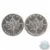 Image 1 : RCM Issue: 1991 & 1999 Canada 1oz .9999 Fine Silver Maple Leaf Coins (TAX Exempt) 2pcs