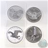 Image 1 : RCM Issue: 4x 2015-2016 Canada Birds of Prey Series 1oz .9999 Fine Silver Maple Leafs (TAX Exempt) T