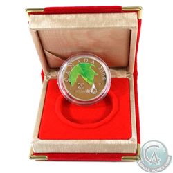 RCM Issue: 2008 Canada $20 Crystal Raindrop Fine Silver Coin Encapsulated in Red RCM Display Box (Ca