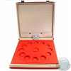Image 1 : RCM Issue: Empty 12-Coin Red RCM Felt Display Case for the Lunar Zodiac Sterling Silver & Gold Plate