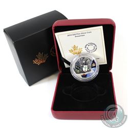 RCM Issue: 2014 Canada $20 Venetian Glass Snowman Fine Silver Coin (Outer sleeve lightly worn) (TAX 