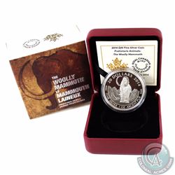 RCM Issue: 2014 Canada $20 Prehistoric Animals - The Woolly Mammoth Fine Silver Coin (TAX Exempt)