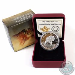 RCM Issue: 2015 Canada $20 Prehistoric Animals - American Scimitar Sabre-Tooth Cat Fine Silver Coin 
