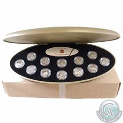 RCM Issue: 1999 Canada Millennium 12-Coin 25-Cent Proof Set in all Original Packaging (Some capsules