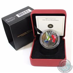 RCM Issue: 2007 Canada 25-cent Ruby-Throated Hummingbird (Capsule lightly scratched)