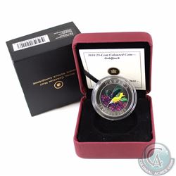 RCM Issue: 2010 Canada 25-cent Goldfinch (Coin lightly toned & capsule lightly scratched)