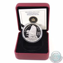 RCM Issue: 2013 $20 Dinosaurs of Canada - Bathygnathus Borealis. Comes encapsulated in maroon RCM di