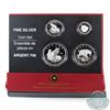 Image 1 : RCM Issue: 2005 Canada The Lynx .9999 Fine Silver 4-Coin Fractional Set (Outer sleeve lightly worn &
