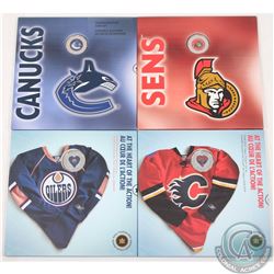 RCM Lot: 4x Canada 2008-2009 NHL Commemorative 7-Coin Sets. You will receive 2008 Vancouver Canucks,