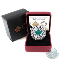 RCM Issue: 2014 Canada $20 Maple Leaf Impression Fine Silver Coin (TAX Exempt).