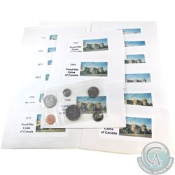 1971-1986 Canada Proof Like Uncirculated Set with Original Pliofilm. You will receive one of each da