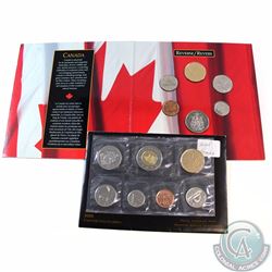 RCM Lot: 1995 Oh Canada Uncirculated Set & 2005 Proof Like Set with $2 stamped off-center and 50-cen