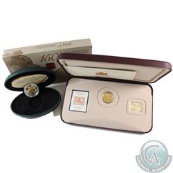 RCM Lot: 1999 Canada Proof Millennium Nunavut Silver $2 with Original Box & 2001 Canada 3-cent Coin 