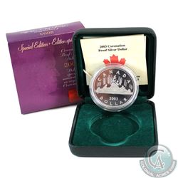 RCM Issue: 2003 Canada Coronation Cased Proof Silver Dollar Commemorating the new obverse design (un