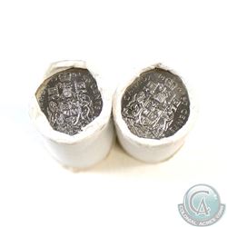 RCM Lot: Pair of 1994 Canada 50-cent Original Wrapped Roll of 25pcs (Rolls are torn at one end)