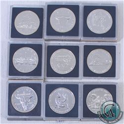 RCM Lot: 8x Canada Brilliant Uncirculated Silver Dollars. You will receive dates ranging from 1981-1