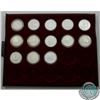Image 1 : RCM Lot of 13x 1973-1997 Canada Proof Commemorative Silver Dollars in Blue Numis Tray. The dates you