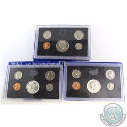 United States: Lot of 3x USA Proof Sets Dated 1968, 1969 & 1971. 1968 & 1969 have 40% Silver Kennedy