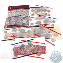 United States: Lot of 7x USA Uncirculated Coin Sets 1984-1990 (some coins may be toned, 1987 envelop