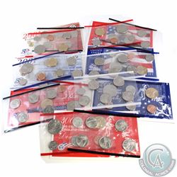 United States Mint Issue: Lot of 7x USA Uncirculated Coin Sets Dated 2001 P & D, 2002 D, 2003 P & D 