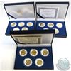 Image 1 : Morgan Mint Issue: Lot of 3x Gold Plated 5-Coin USA Statehood Quarters Sets Dated 2005 & 2x 2006. 3p