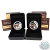 Image 1 : Perth Mint Issue: Pair of 2009 Tuvalu $1 Famous Battles in History - Thermopylae & Cannae 1oz .999 F
