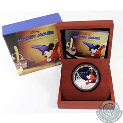 New Zealand Mint Issue: 2017 Niue $2 Mickey Mouse - Fantasia 1oz .999 Fine Silver Coin in all Origin