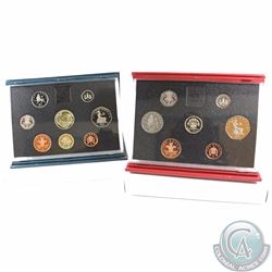 Royal Mint Issue: Lot of 2x 1991 and 1995 United Kingdom Proof Sets. This lot includes the 1991 8-Co