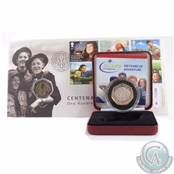 Royal Mint Issue: 2007 United Kingdom Centenary of Scouting 50 Pence Coin - Sterling Silver Proof an