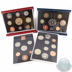 Royal Mint Issue: Estate Lot of 4x United Kingdom Proof Coin Collections Dated 1971, 1989, 1993 & 20