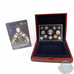 Royal Mint Issue: 2007 United Kingdom Executive 12-Coin Proof Set in Nice Wooden Display Box & 2008 