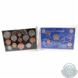Mint Issue: Pair of New Decimal Currency Sets for Bermuda & Great Britain. These Coins are the new c
