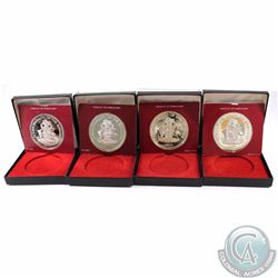 Franklin Mint Issue: Estate Lot of 4x Commonwealth of the Bahamas $10 Sterling Silver Commemorative 