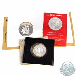 RCM/Franklin Mint Issue: Estate Lot of 3x World Sterling Silver Coins. You will receive 1972 Cayman 