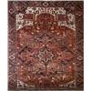 Image 1 : Heriz Rug, Post 1950, Red ground with herati field centering a star medallion on red ground,...