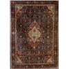 Image 1 : Hamadan Rug, Post 1950, Blue ground with millefleur field centering a lobed medallion on red-...