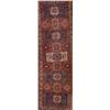 Image 1 : Hamadan Rug, Post 1950, Red ground with five joined octagonal medallions enclosing a geometri...