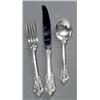 Image 1 : Wallace Silversmiths, Inc. Sterling Flat Table Service, Wallingford, CT, Grand Baroque Pattern,...